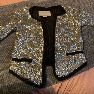 Quarter sleeve sequin crop blazer worn once